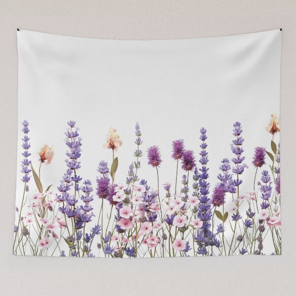 Item preview, Lavender and wildflowers in cottagecore boho style. designed and sold by CozyLightsStore.