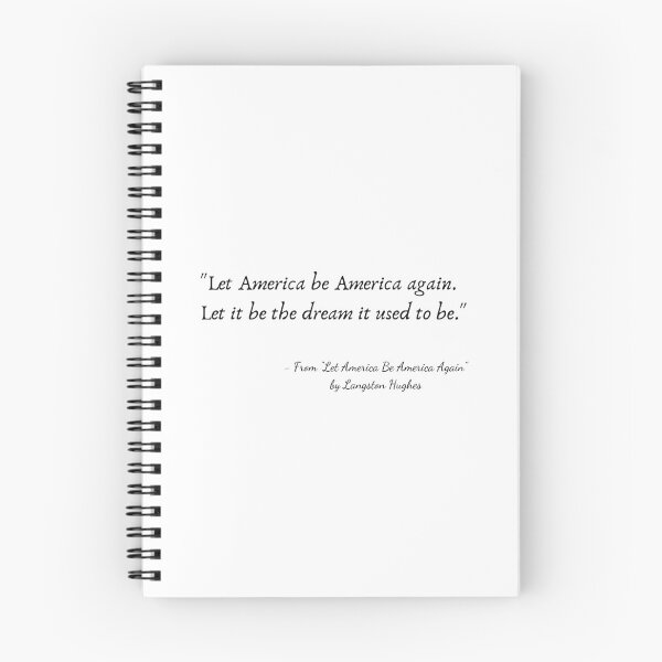 Item preview, A Quote from "Let America Be America Again" by Langston Hughes designed and sold by Poemit.