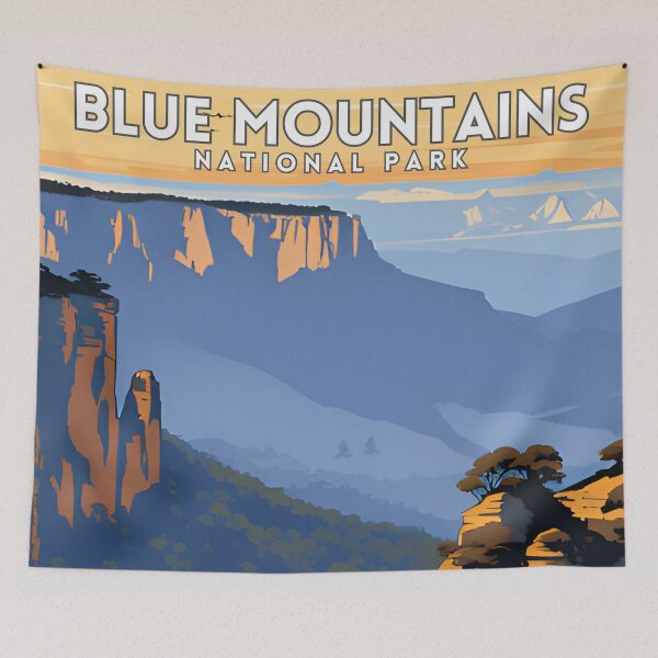 Item preview, Blue Mountains National Park Australia Three Sisters designed and sold by ZionPosteria.