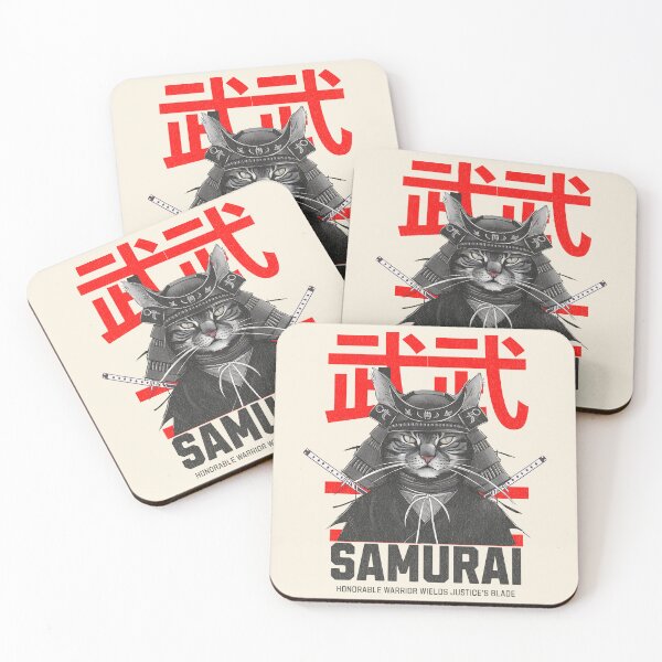 Item preview, Japanese Samurai Cat, Ninja Cat, Cat Assasin designed and sold by Mariana Piana.