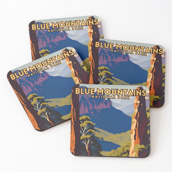 Item preview, Blue Mountains National Park Australia Vintage designed and sold by ZionPosteria.