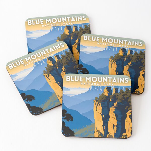 Item preview, Blue Mountains National Park Minimal Travel designed and sold by ZionPosteria.