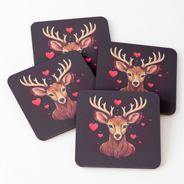 Item preview, Deer with Hearts designed and sold by Planetporridge.