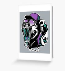Headphones Dogg Greeting Card