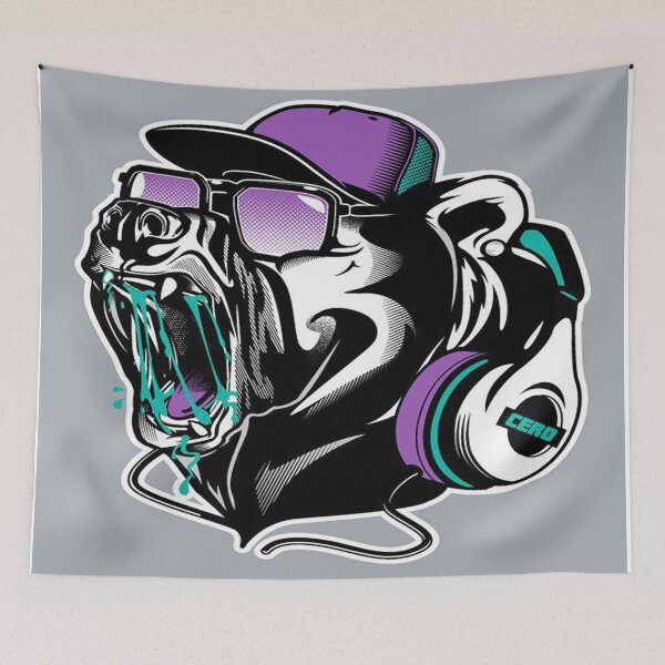 Item preview, Headphones Dogg designed and sold by leen12 Art Designs Prints.