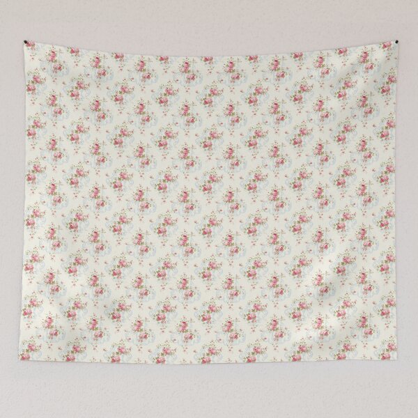 Item preview, Lace and Pink Floral Cottagecore Pattern designed and sold by LouieVanille.