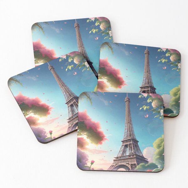 Item preview, Floral Elegance: The Eiffel Tower Amidst Blooms designed and sold by GrizzlyCollective.