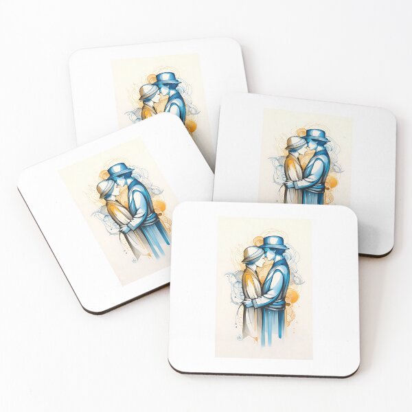 Item preview, Lively Gold & blue couple designed and sold by K1ndo.