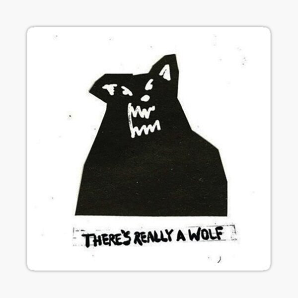 Vista previa del artículo con la obra «Realmente hay un lobo», diseñado y vendido por brownnie.