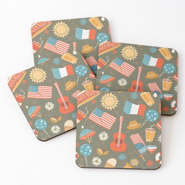 Item preview, Americana Collage: Music, Food, and Festive Spirit designed and sold by creativekrish.