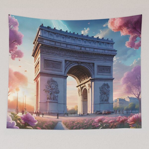 Aperçu de l'œuvre Fleurs de triomphe : Arc de Triomphe créée et vendue par GrizzlyCollective.