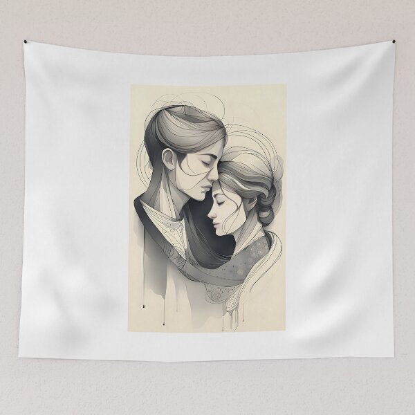 Item preview, Unified ink lesbian couple designed and sold by K1ndo.