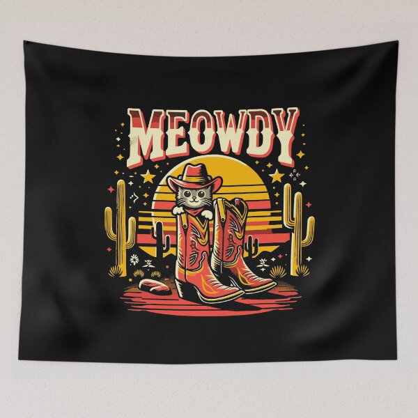Item preview, Cat Cowboy Cowgirl Country Western Meowdy Funny Cat designed and sold by KsuAnn.