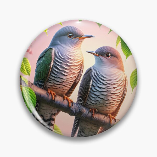 Item preview, Two common Cuckoos on a cherry tree designed and sold by EmeraldeaArt.