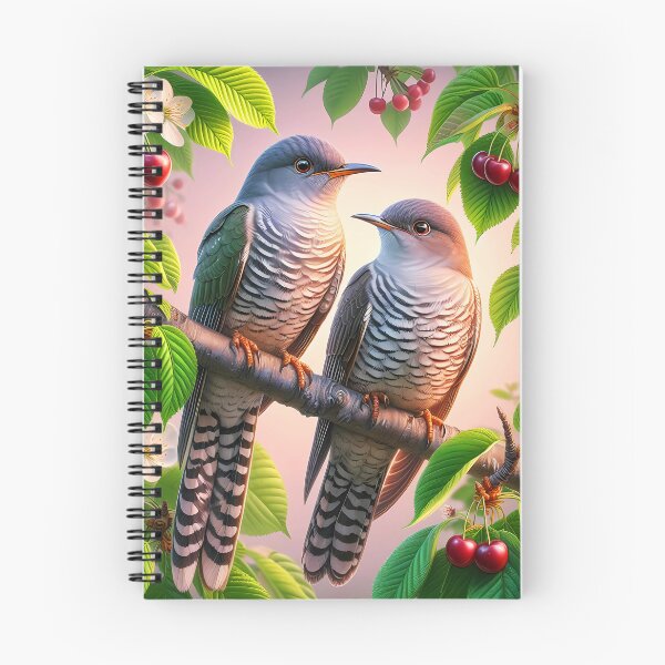 Item preview, Two common Cuckoos on a cherry tree designed and sold by EmeraldeaArt.