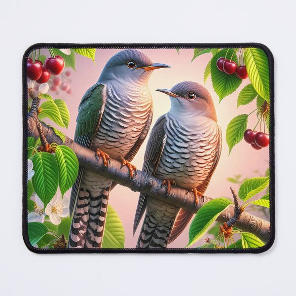 Item preview, Two common Cuckoos on a cherry tree designed and sold by EmeraldeaArt.