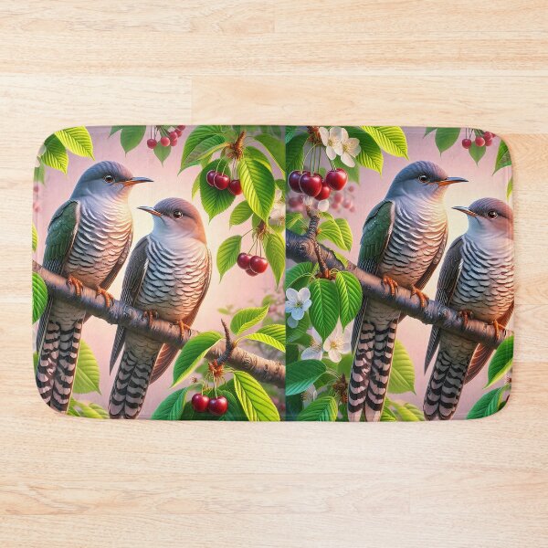 Item preview, Two common Cuckoos on a cherry tree designed and sold by EmeraldeaArt.