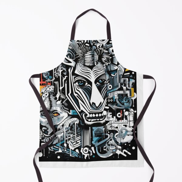 Item preview, zebra abstract wall art graffiti designed and sold by Toms Tee.