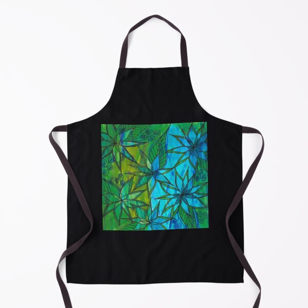 Aperçu de l'œuvre Rivière aux fleurs bleues et vertes créée et vendue par artofkathleen.