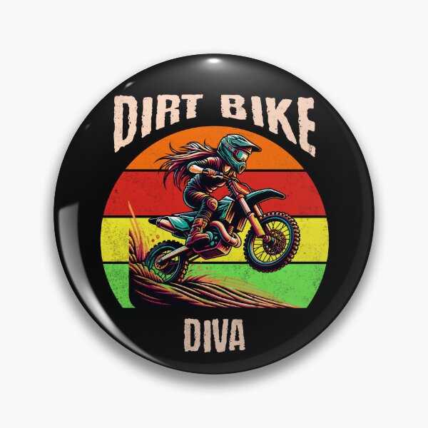 Item preview, Dirt Bike Diva Racing Motorcycles Dirt Bike Rider Motocross Dirt Track Motorbike Girl Women designed and sold by CarantinedChaos.