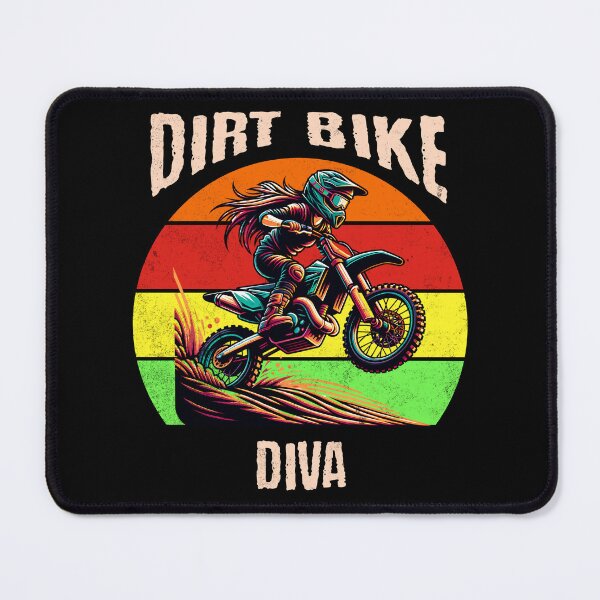 Item preview, Dirt Bike Diva Racing Motorcycles Dirt Bike Rider Motocross Dirt Track Motorbike Girl Women designed and sold by CarantinedChaos.