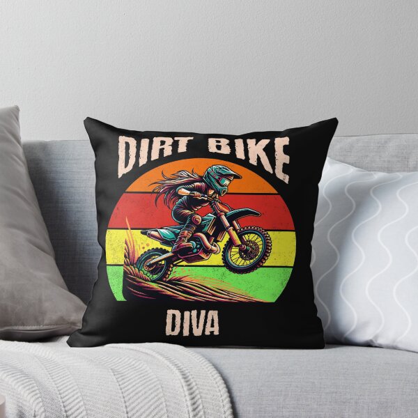 Item preview, Dirt Bike Diva Racing Motorcycles Dirt Bike Rider Motocross Dirt Track Motorbike Girl Women designed and sold by CarantinedChaos.
