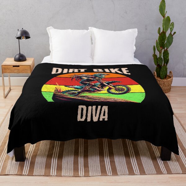 Item preview, Dirt Bike Diva Racing Motorcycles Dirt Bike Rider Motocross Dirt Track Motorbike Girl Women designed and sold by CarantinedChaos.