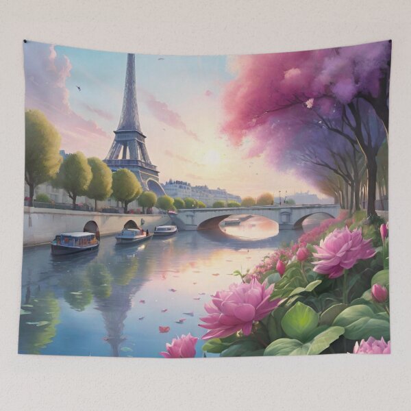 Item preview, Springtime Splendor: Eiffel Tower Overlooking the Seine River designed and sold by GrizzlyCollective.