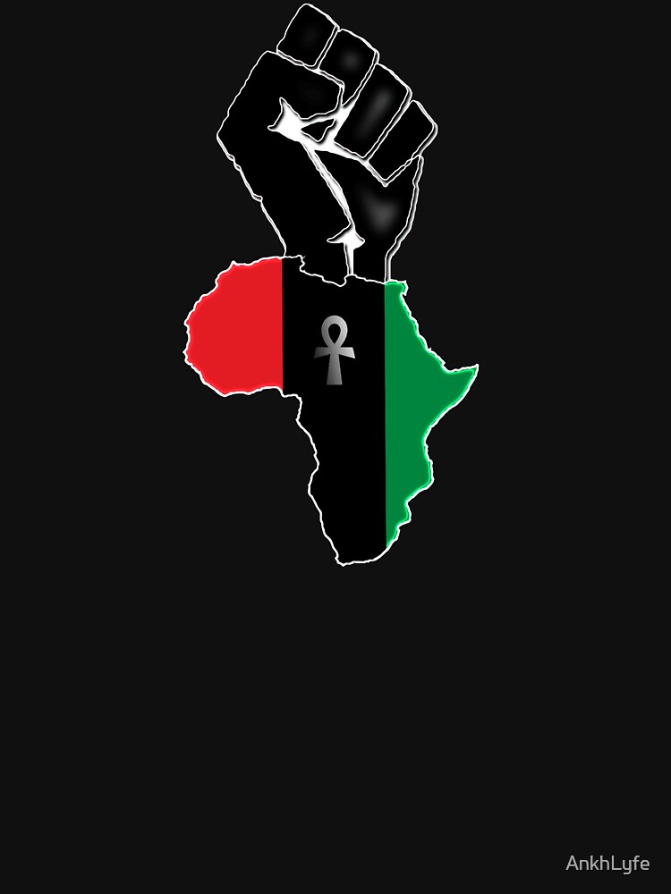 Black fist Africa custom Tee by AnkhLyfe