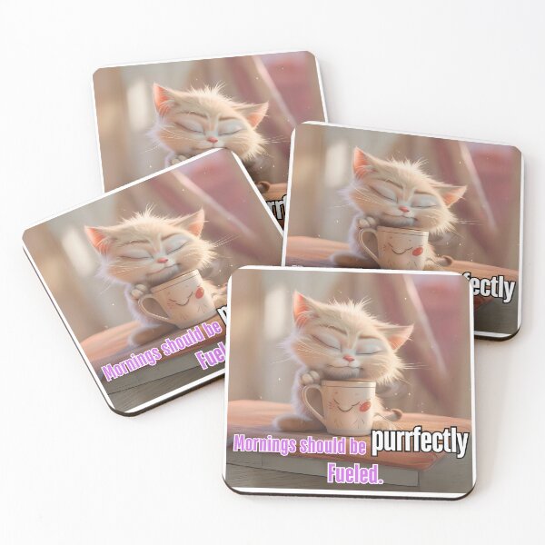 Item preview, Mornings should be "Purrfectly" fueled Coffee, Cats and Kittens designed and sold by PedalPowerGFX.