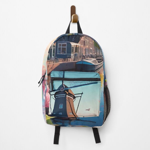 Item preview, Windmills Along the Canal: Dutch Countryside Charm designed and sold by GrizzlyCollective.