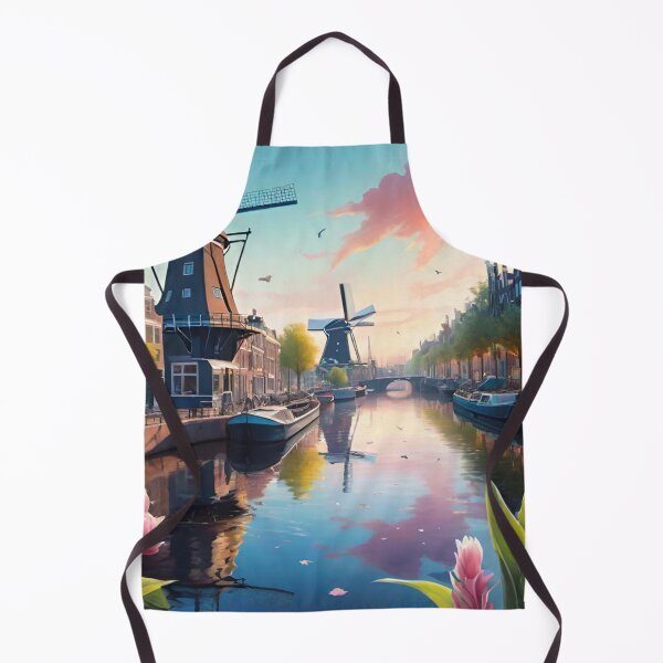 Item preview, Windmills Along the Canal: Dutch Countryside Charm designed and sold by GrizzlyCollective.