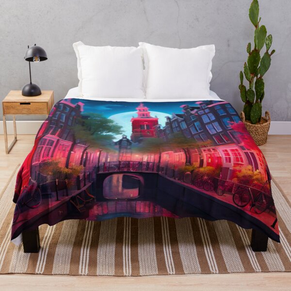 Item preview, Nightfall in Amsterdam: Red Light District Canal Glow designed and sold by GrizzlyCollective.