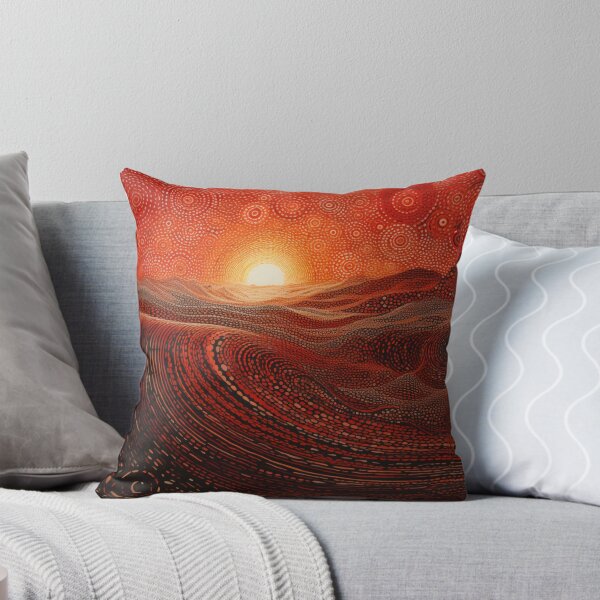 Item preview, Aboriginal Inspired Dot Art - Red Valley designed and sold by GrinGalore.