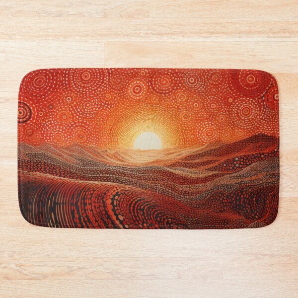 Item preview, Aboriginal Inspired Dot Art - Red Valley designed and sold by GrinGalore.