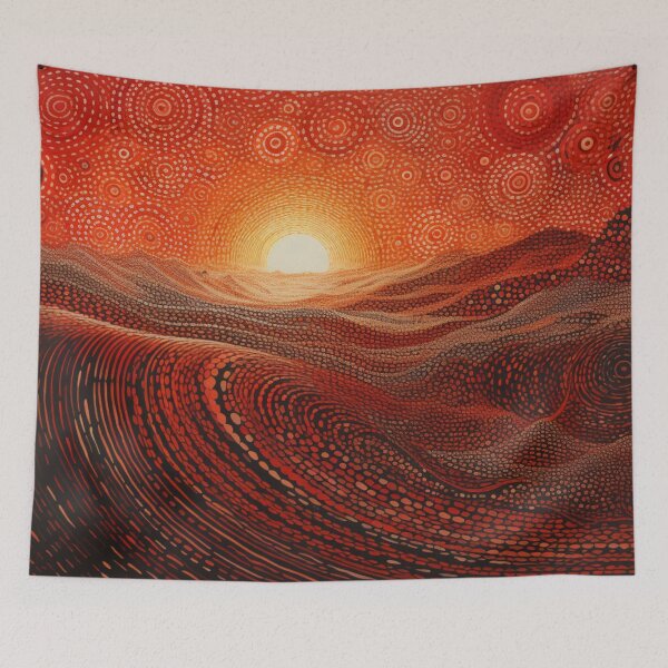 Item preview, Aboriginal Inspired Dot Art - Red Valley designed and sold by GrinGalore.
