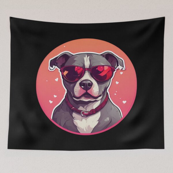 Item preview, Pitbull with Sunglases Art designed and sold by Planetporridge.