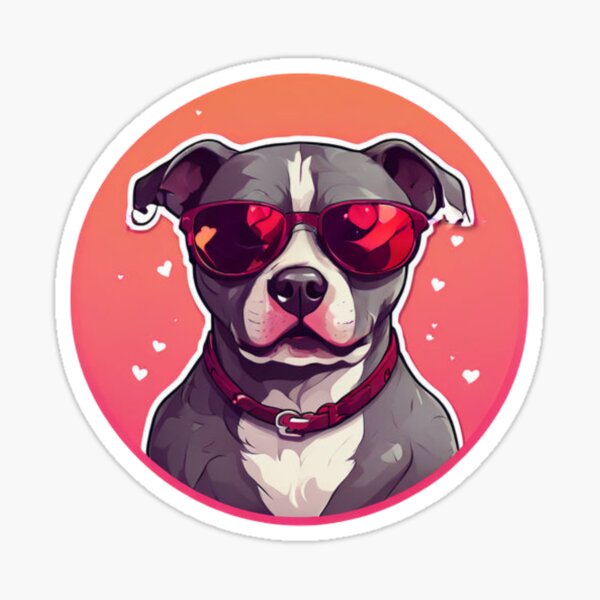 Item preview, Pitbull with Sunglases Art designed and sold by Planetporridge.