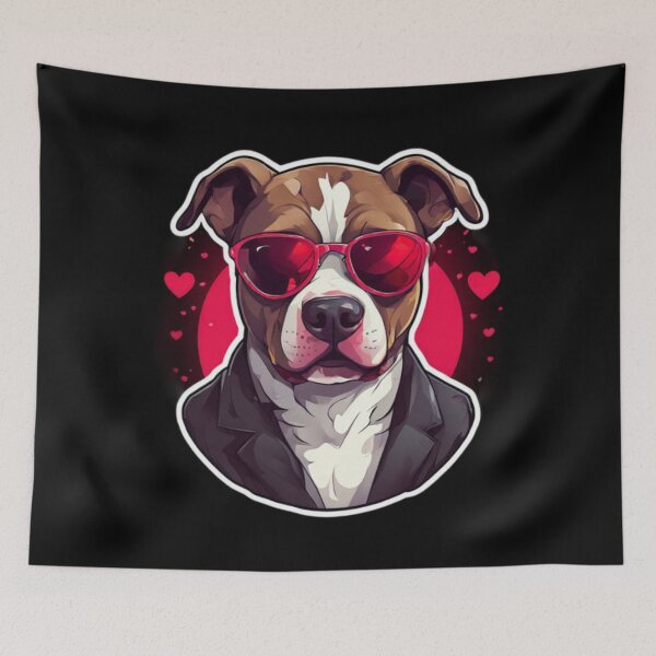 Item preview, Pop art Pitbull with Sunglases designed and sold by Planetporridge.