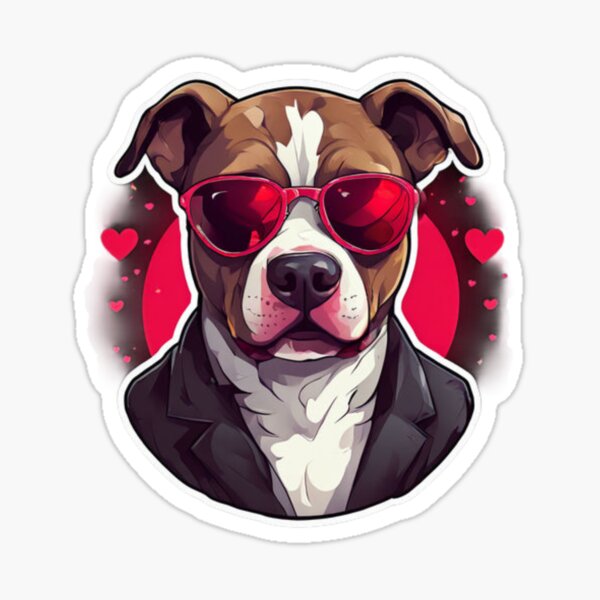 Item preview, Pop art Pitbull with Sunglases designed and sold by Planetporridge.