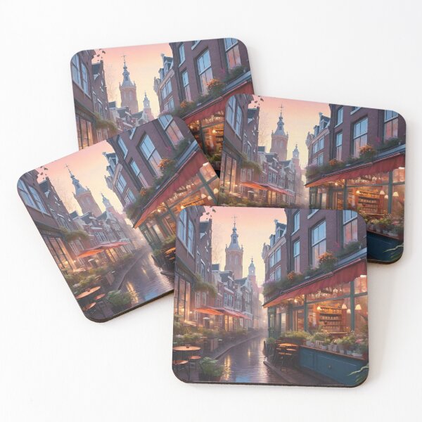 Item preview, Rainy Day in Amsterdam: Narrow Streets Underneath the Drizzle designed and sold by GrizzlyCollective.