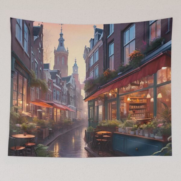 Item preview, Rainy Day in Amsterdam: Narrow Streets Underneath the Drizzle designed and sold by GrizzlyCollective.