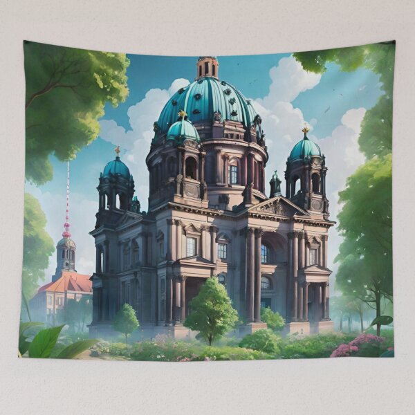 Item preview, Berlin Cathedral in Bloom: A Floral Oasis Amidst Urban Majesty designed and sold by GrizzlyCollective.