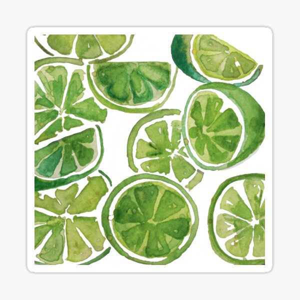 So Many Limes - Watercolor Sticker