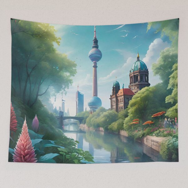 Item preview, Berlin Skyline: River Spree with TV Tower and Berlin Cathedral designed and sold by GrizzlyCollective.