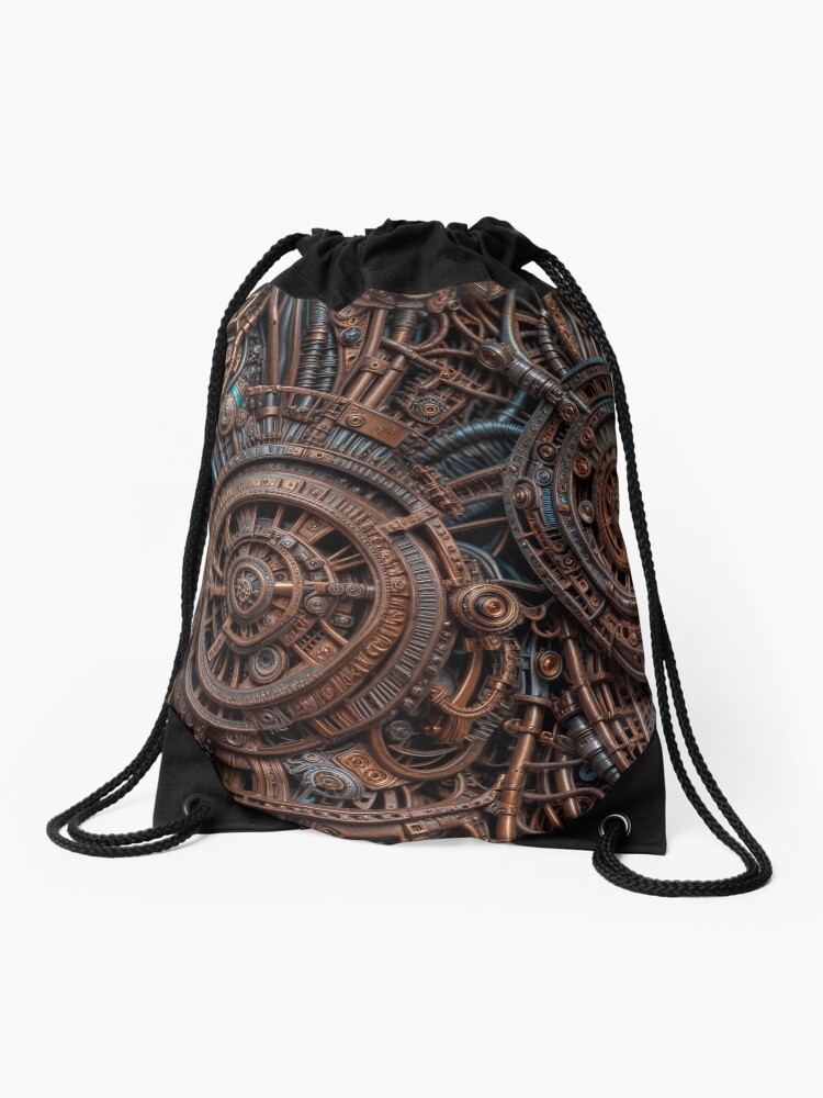Aperçu 1 sur 3. Sac à cordon avec l'œuvre Steampunk 11 créée et vendue par oduchossoir.