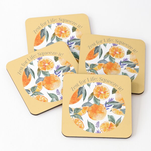 Item preview, Zest for Life: Squeeze it! Oranges Watercolor Design designed and sold by adriaquart.