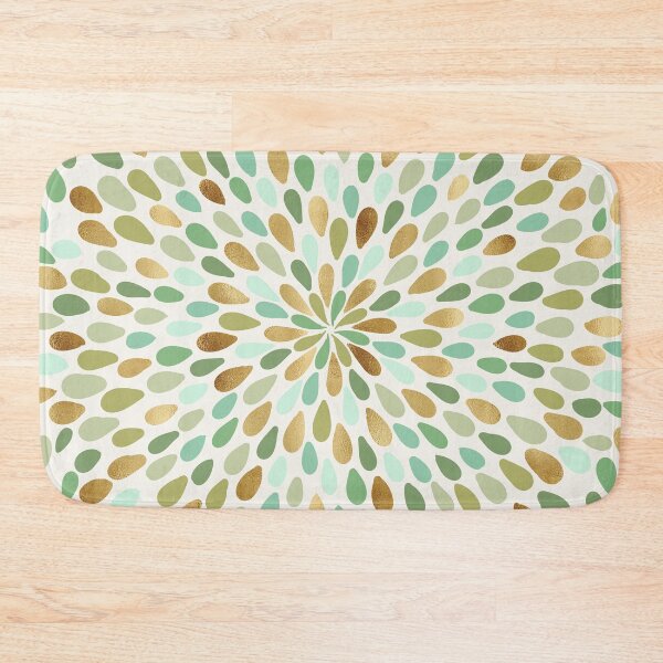 Item preview, Summer Green Gold Flower Burst designed and sold by NdesignTrend.