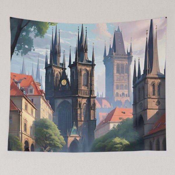 Item preview, Glorious Spires of Prague: Sunset Splendor designed and sold by GrizzlyCollective.