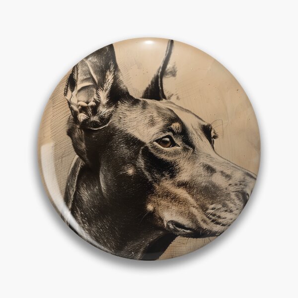 Item preview, Natural ear doberman portrait designed and sold by vetustestudi.